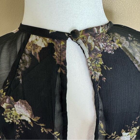 ASOS Drop Waist Floral Midi Fairy Goth Dress Size 6 - Picture 11 of 16